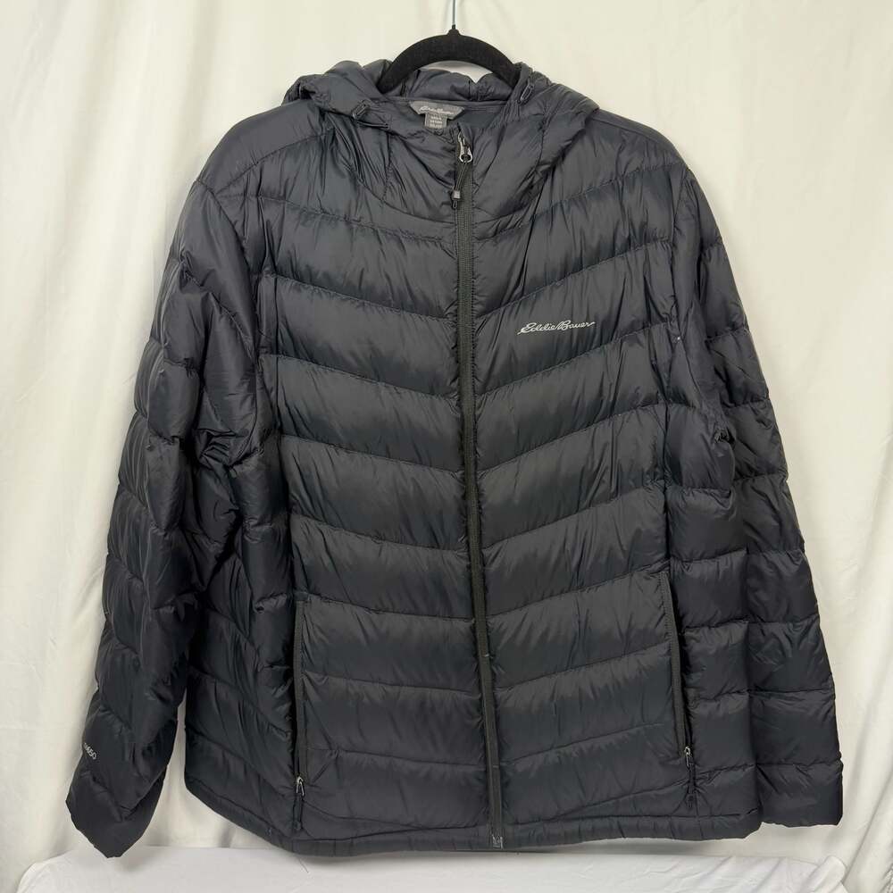 Eddie Bauer EB650 Down Hooded Puffer Jacket Black XXL - Picture 1 of 7